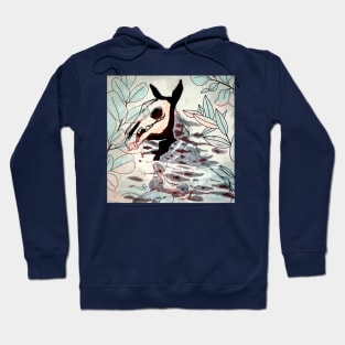 Mythical Kelpie Brookhorse and pond leaves Hoodie